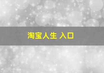 淘宝人生 入口